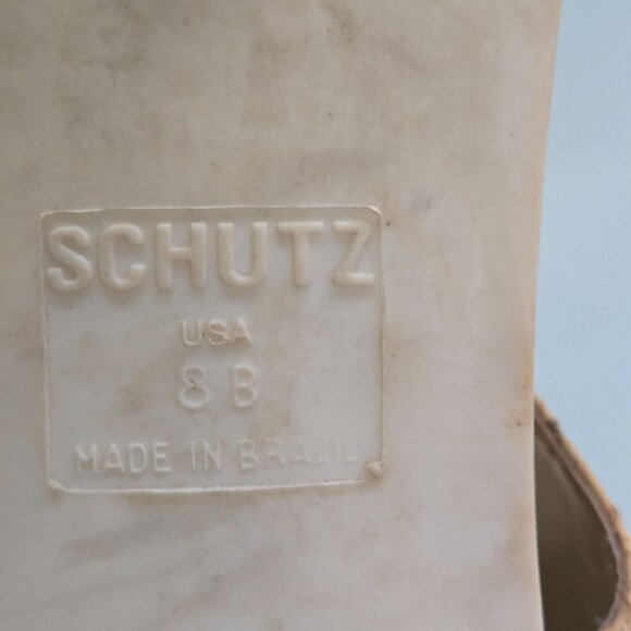 Schutz Jules Cork Slingback Cutout Oxford Flats Made In Brazil Size 8B - Picture 9 of 9